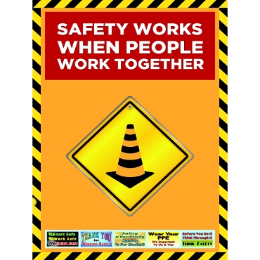 3809-P Safety Works When People Work Together safety poster